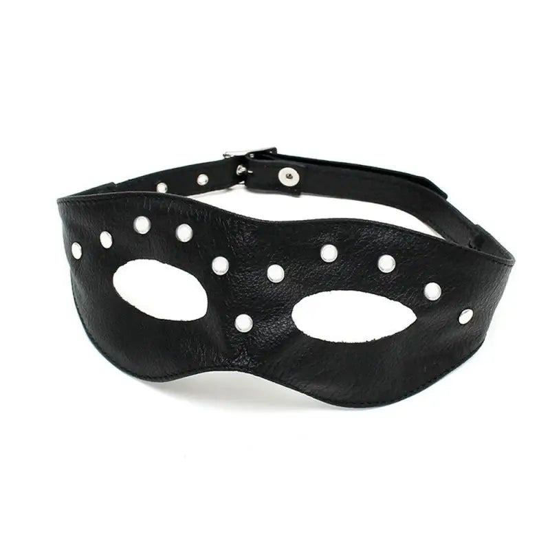 Leather Open Eye Mask with Rivets for Ultimate Pleasure and Comfort