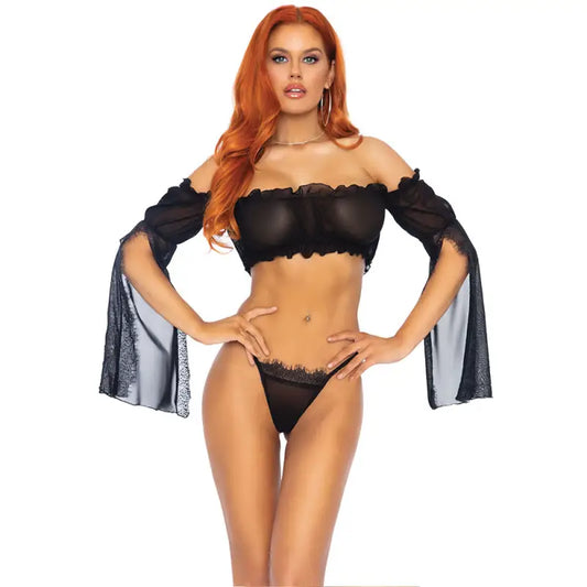 Leg Avenue Mesh Bandeau Bra Set for Comfortable Styling