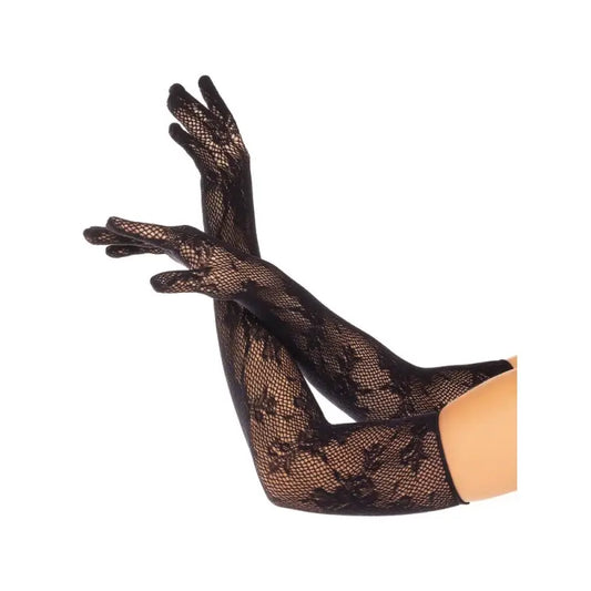 Leg Avenue Opera Floral Gloves Black for Elegant Fashion Statements