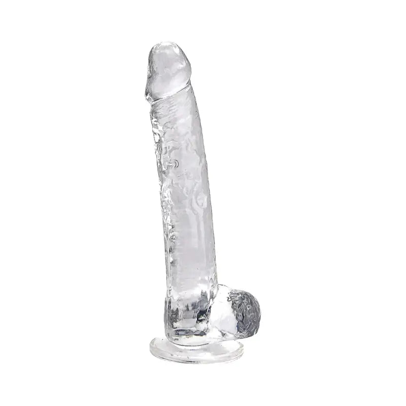 Loving Joy 11 Inch Dildo with Balls Clear