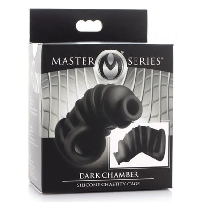 Master Series Dark Chamber Silicone Chastity Cage for Ultimate Pleasure