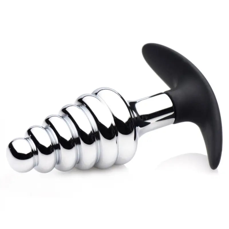 Master Series Dark Hive Silicone Ribbed Anal Plug for Enhanced Pleasure