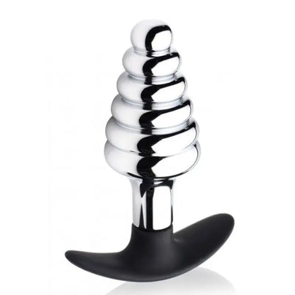 Master Series Dark Hive Silicone Ribbed Anal Plug for Enhanced Pleasure