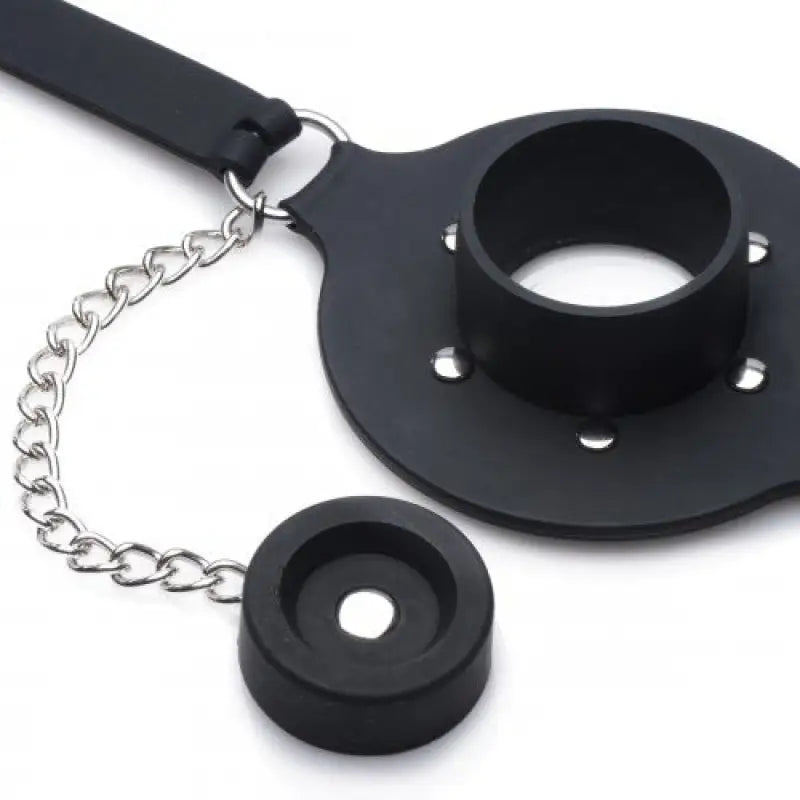 Master Series Pie Hole Silicone Feeding Gag for Bondage Play