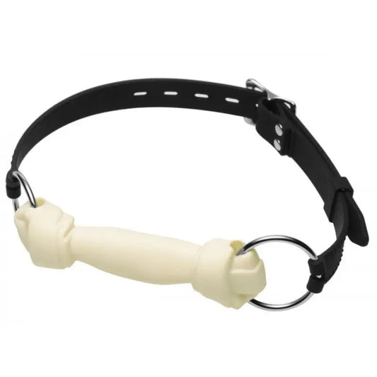 Master Series Silicone Dog Bone Gag for Bondage Enjoyment