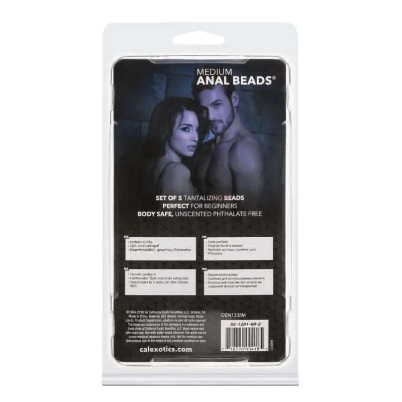 Medium Pleasure Anal Beads in Assorted Colours for Intimate Moments