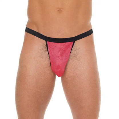 Mens Black GString with Pink Pouch for Ultimate Comfort and Style