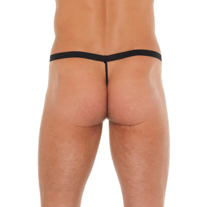 Mens Black GString with Pink Pouch for Ultimate Comfort and Style