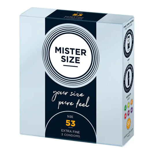 Mister Size 53mm Pure Feel Condoms for a Natural Experience