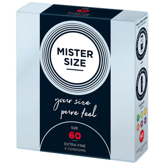 Mister Size Pure Feel Condoms in 60mm Large and X-Large Options