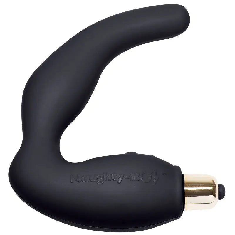 Naughty Boy Black Prostate Massager with 7 Vibration Speeds