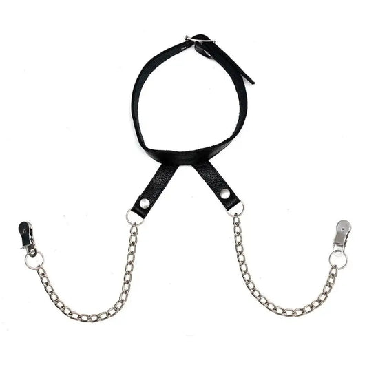 Nipple Clamps with Neck Collar for Enhanced Sensations and Comfort