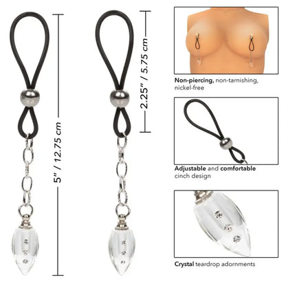 Nonpiercing Nipple Jewellery with Crystal Enhancements