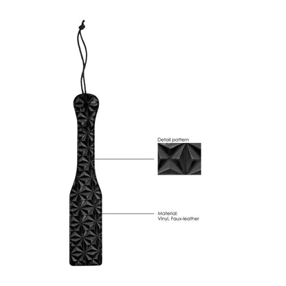 Ouch Black Luxury Paddle with Diamond Pattern Design