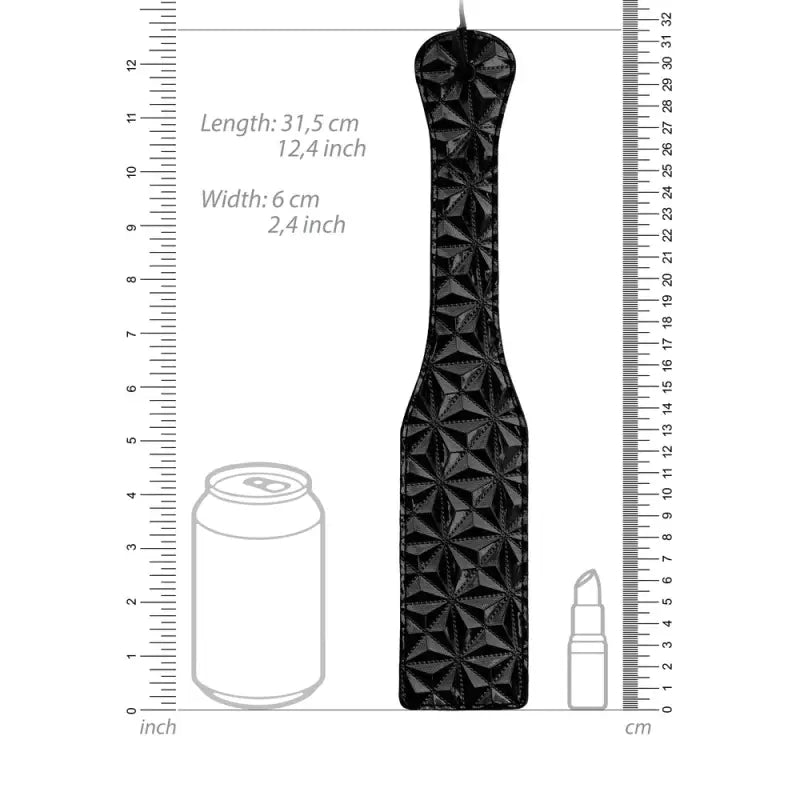 Ouch Black Luxury Paddle with Diamond Pattern Design