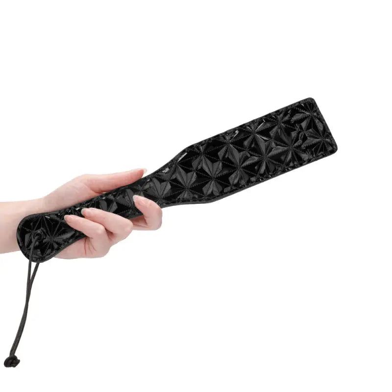 Ouch Black Luxury Paddle with Diamond Pattern Design