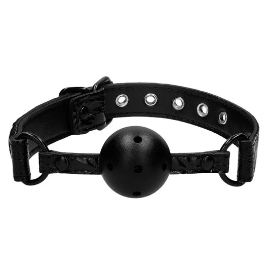 Ouch Breathable Luxury Black Ball Gag for Enhanced Bondage Play