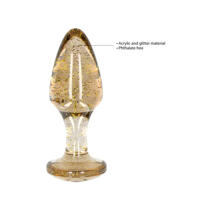 Ouch Golden Glitter Acrylic Butt Plug Set for Exquisite Satisfaction