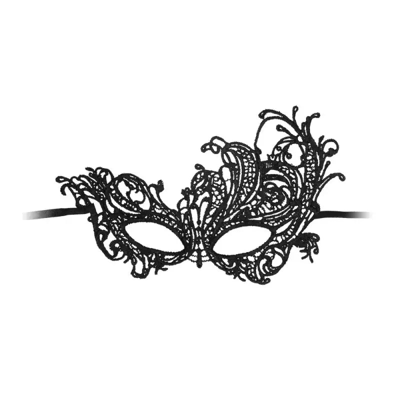 Ouch Royal Black Lace Mask for Elegant Bondage Play