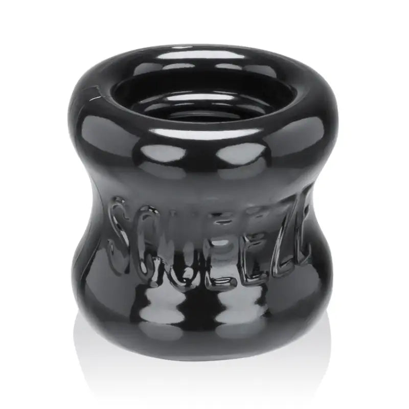 Oxballs Squeeze Ballstretcher Black in Flex TPR for Bondage Gear