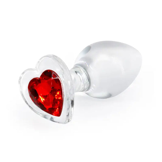 Passionate Experience with Crystal Desires Glass Heart Medium Butt Plug