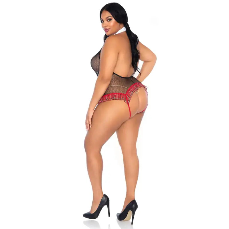 Plus Size Leg Avenue School Girl Crotchless Lingerie