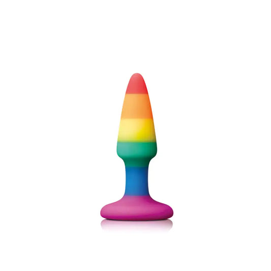 Pride Pleasure Plug Rainbow Mini in Satin-Smooth Silicone