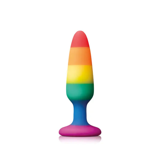 Pride Pleasure Plug Rainbow Small in Satin-Smooth Silicone