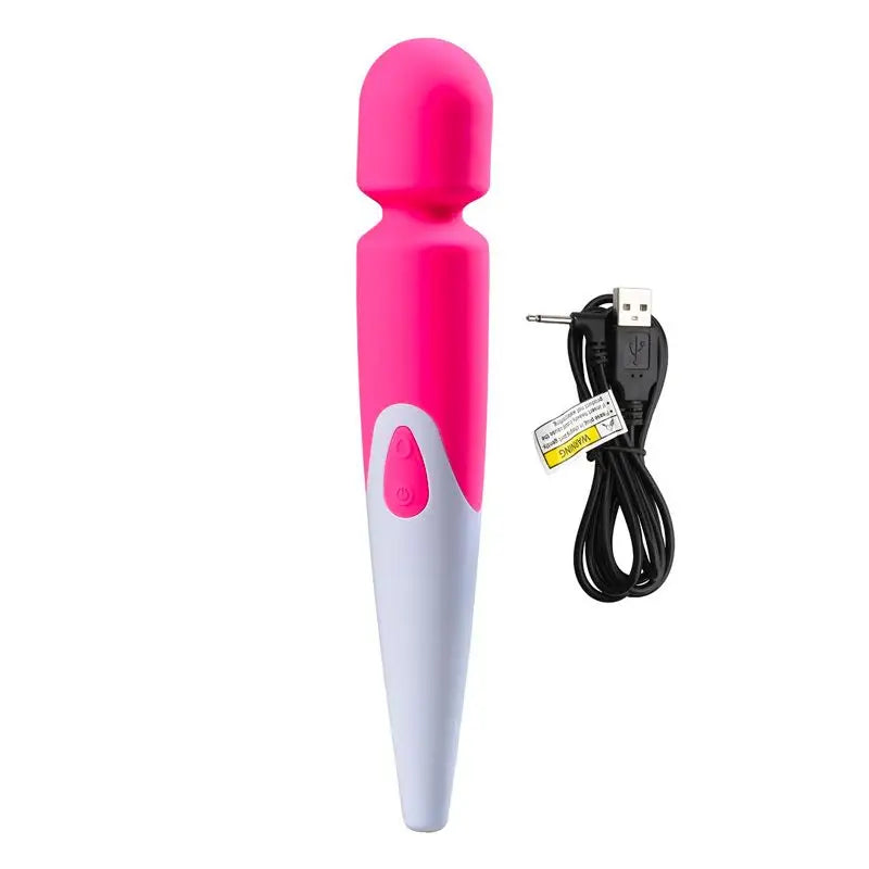 Rechargeable Pink Wand with 10 Speed Waterproof Design for Ultimate Pleasure