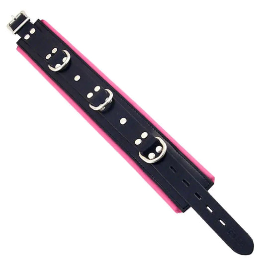 Rouge Garments Black and Pink Padded Collar for Enhanced Comfort