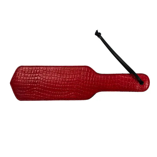 Rouge Garments Leather Croc Print Paddle for Ultimate Pleasure