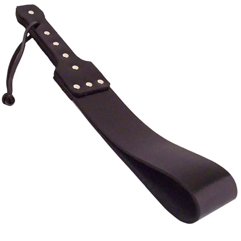 Rouge Garments Leather Folded Paddle in Black 17 Inches