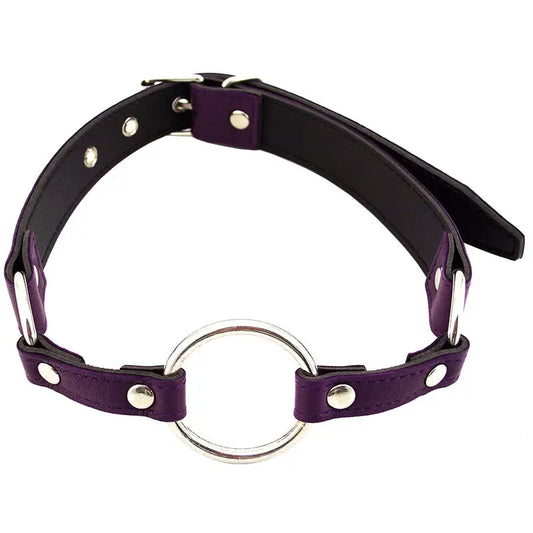 Rouge Garments O Ring Gag in Purple with Adjustable Strap