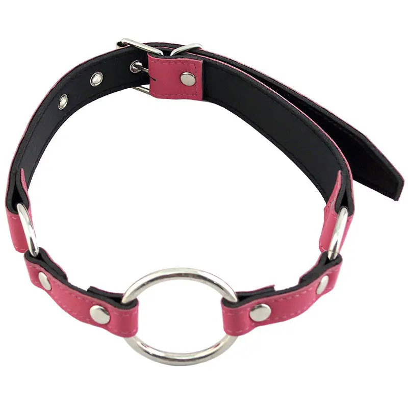 Rouge Garments O Ring Gag Pink for Ultimate Pleasure in Bondage Gear