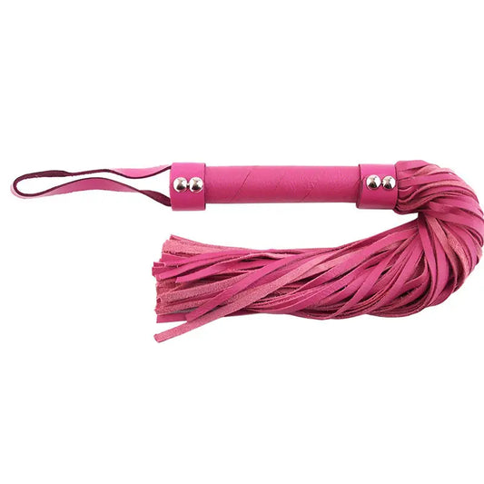 Rouge Garments Pink Leather Flogger for Ultimate Pleasure