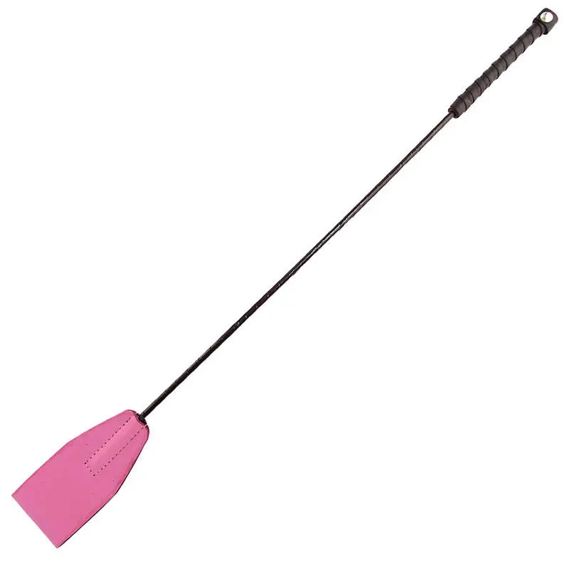 Rouge Garments Pink Leather Whip 25 Inches for Bondage Enjoyment