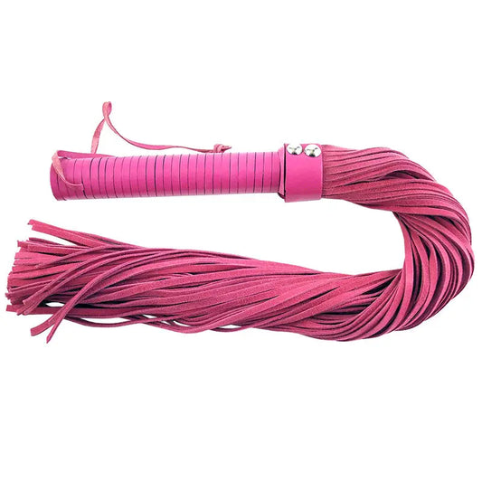 Rouge Garments Pink Suede Flogger with Leather Handle