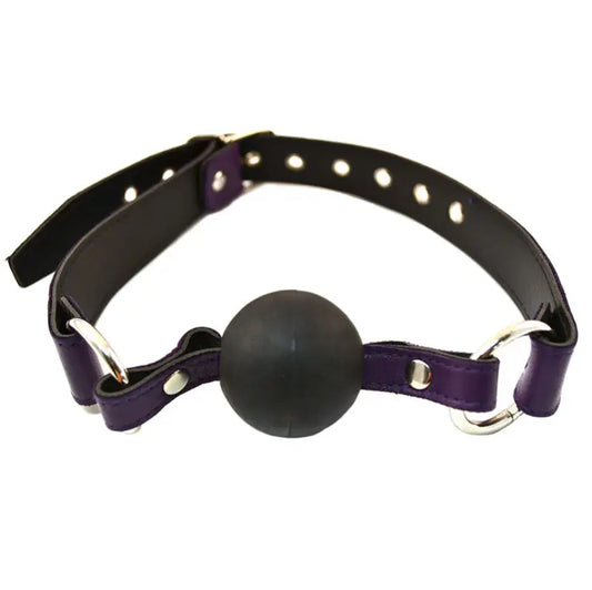 Rouge Garments Purple Ball Gag for Enhanced Bondage Experiences