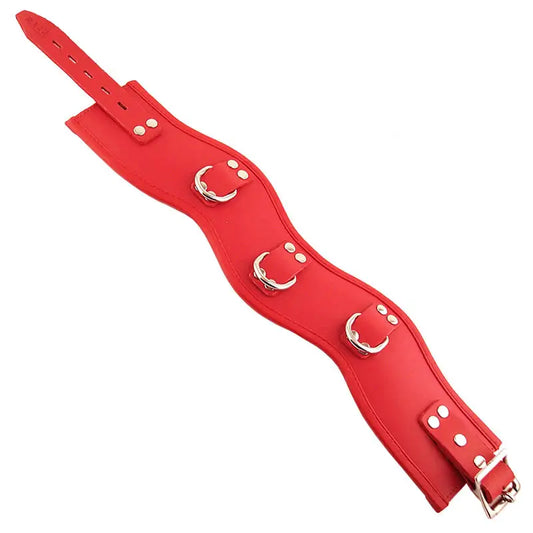 Rouge Garments Red Padded Posture Collar for Bondage and Restraint