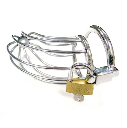 Rouge Stainless Steel Chastity Cock Cage for Ultimate Bondage Gear