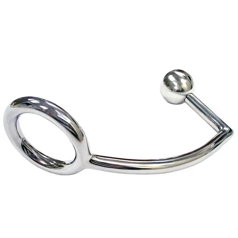 Rouge Stainless Steel Cock Ring with Anal Probe for Ultimate Satisfaction