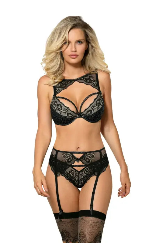 Roza Kena Black Push Up Bra Featuring In-Trend Sensual Style