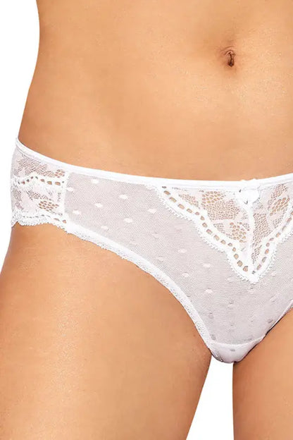 Roza Lagerta Brief White Embellished with a Pretty Bow for Lasting Elegance