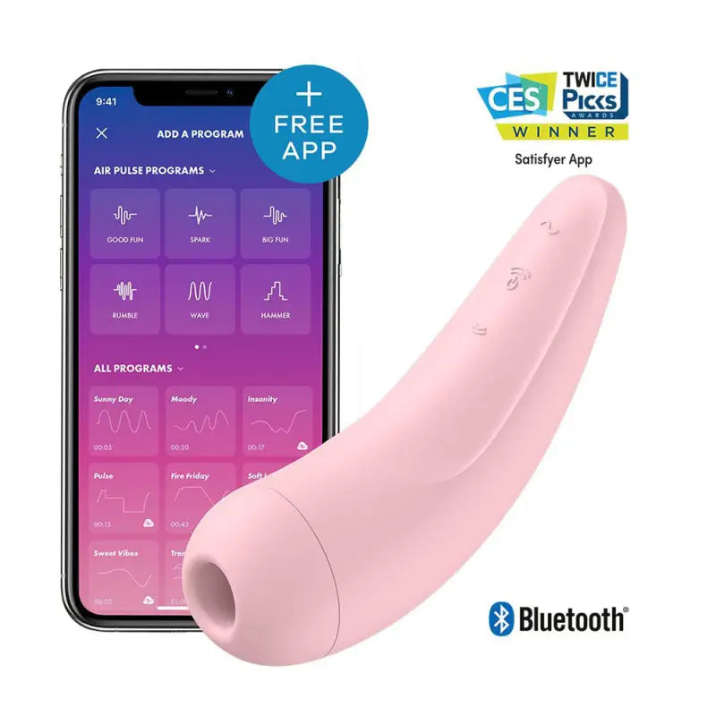 Satisfyer App Enabled Curvy 2 Plus Clitoral Massager Pink for Ultimate Pleasure