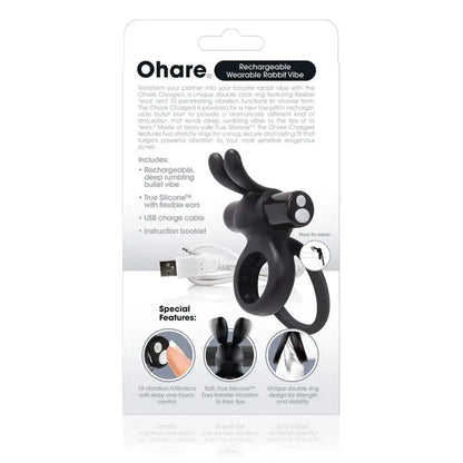 Screaming O Charged Ohare Vibrating Cock Ring - Black