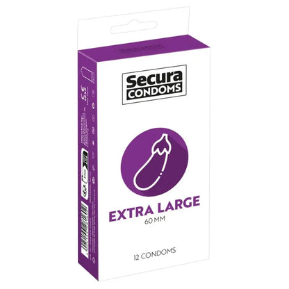 Secura Condoms 12 Pack Extra Large with Silicone-Based Coating