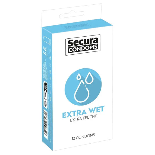 Secura Condoms 12 Pack Extra Wet with Silicone-Based Coating