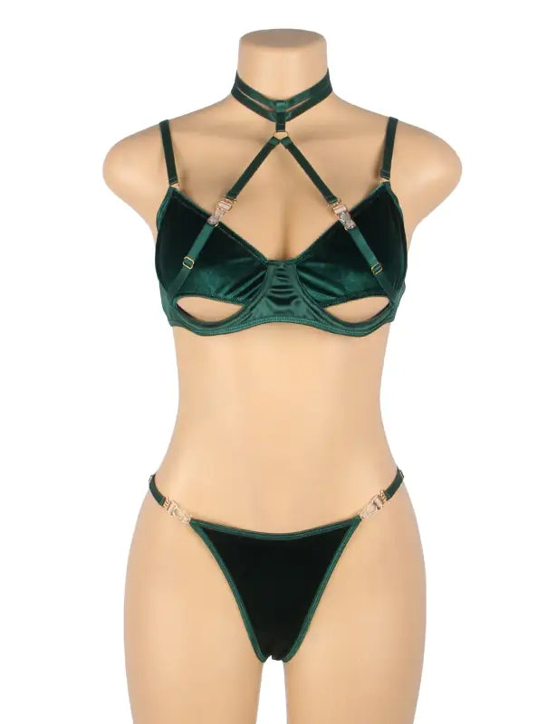 Sensual Elegance Redefined with YesX YX873 Hollow Cut Halter Set