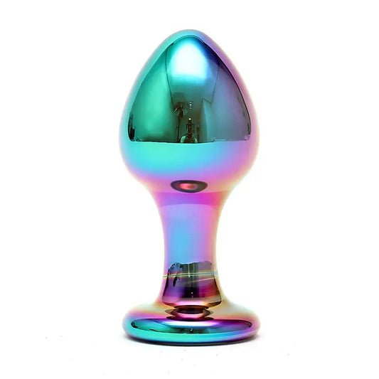 Sensual Multi Coloured Glass Melany Anal Dildo for Unique Pleasure