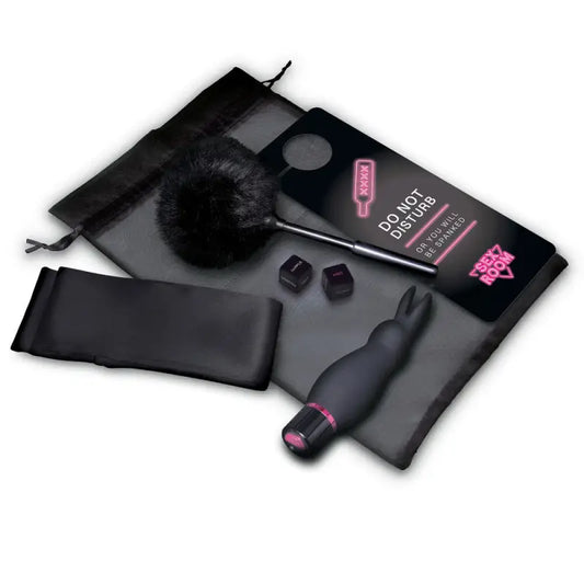 Sex Room Raunchy Kit with Rechargeable Vibe and Sensory Play Accessories